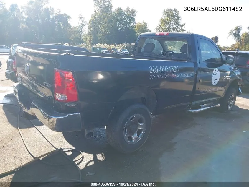 2013 Ram 2500 Tradesman VIN: 3C6LR5AL5DG611482 Lot: 40636199