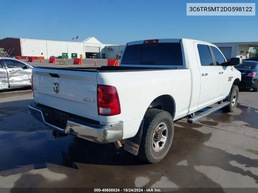 2013 Ram 2500 Slt VIN: 3C6TR5MT2DG598122 Lot: 40658024