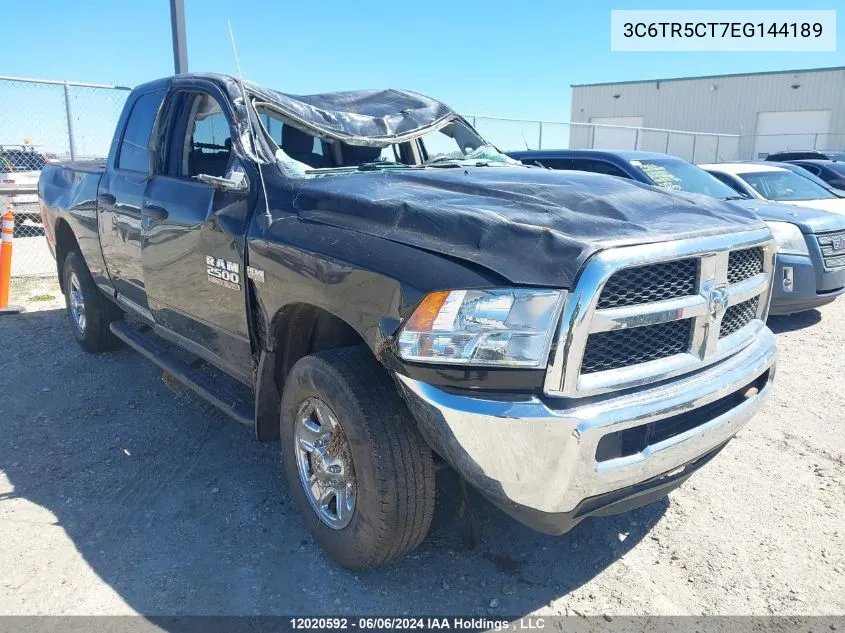 2014 Ram 2500 St VIN: 3C6TR5CT7EG144189 Lot: 12020592