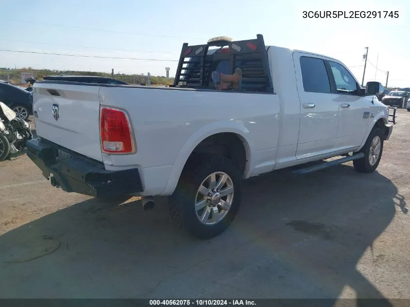 2014 Ram 2500 Longhorn VIN: 3C6UR5PL2EG291745 Lot: 40562075