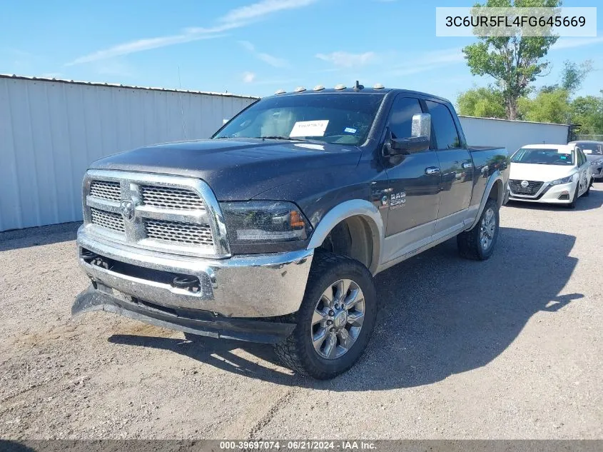 2015 Ram 2500 Laramie VIN: 3C6UR5FL4FG645669 Lot: 39697074