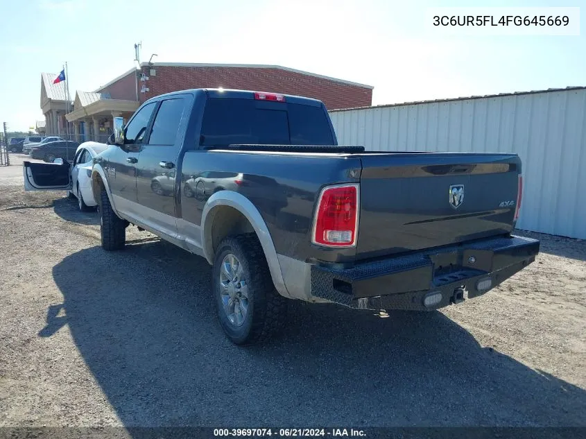 2015 Ram 2500 Laramie VIN: 3C6UR5FL4FG645669 Lot: 39697074