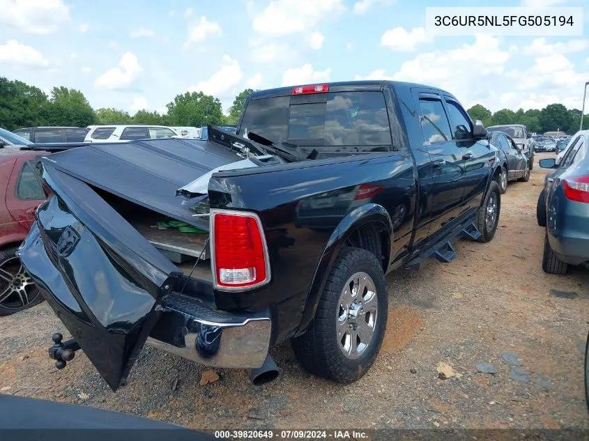 2015 Ram 2500 Laramie VIN: 3C6UR5NL5FG505194 Lot: 39820649