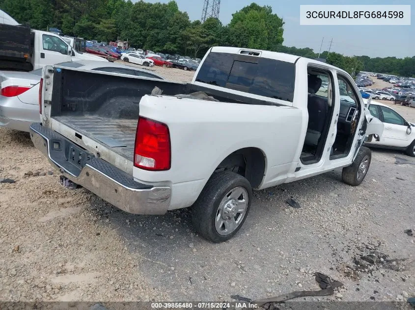 2015 Ram 2500 Slt VIN: 3C6UR4DL8FG684598 Lot: 39856480