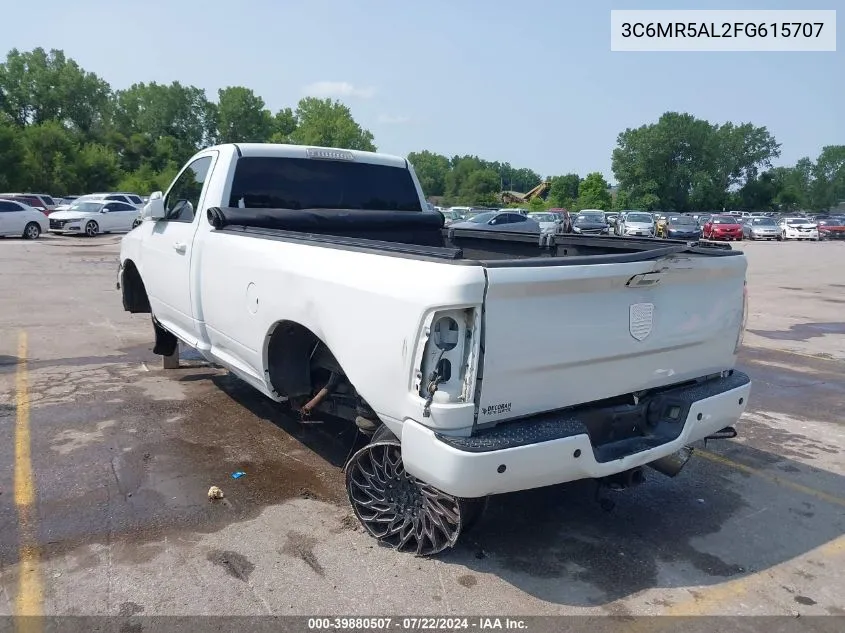 2015 Ram 2500 Tradesman VIN: 3C6MR5AL2FG615707 Lot: 39880507