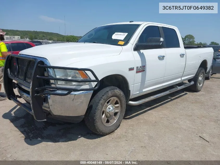 2015 Ram 2500 Slt VIN: 3C6TR5JT0FG649382 Lot: 40048149