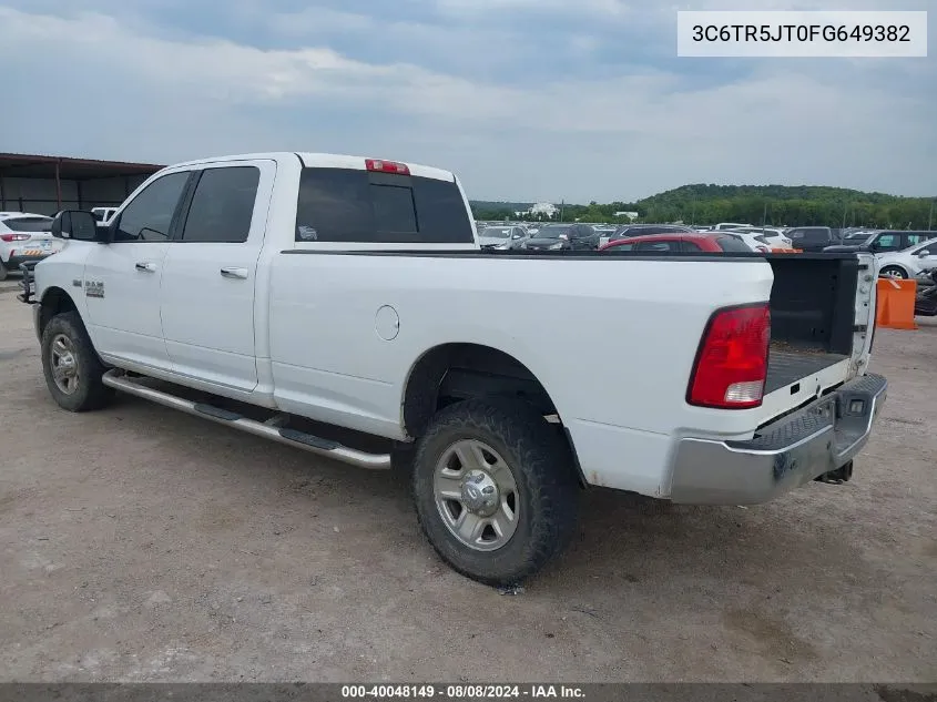 2015 Ram 2500 Slt VIN: 3C6TR5JT0FG649382 Lot: 40048149