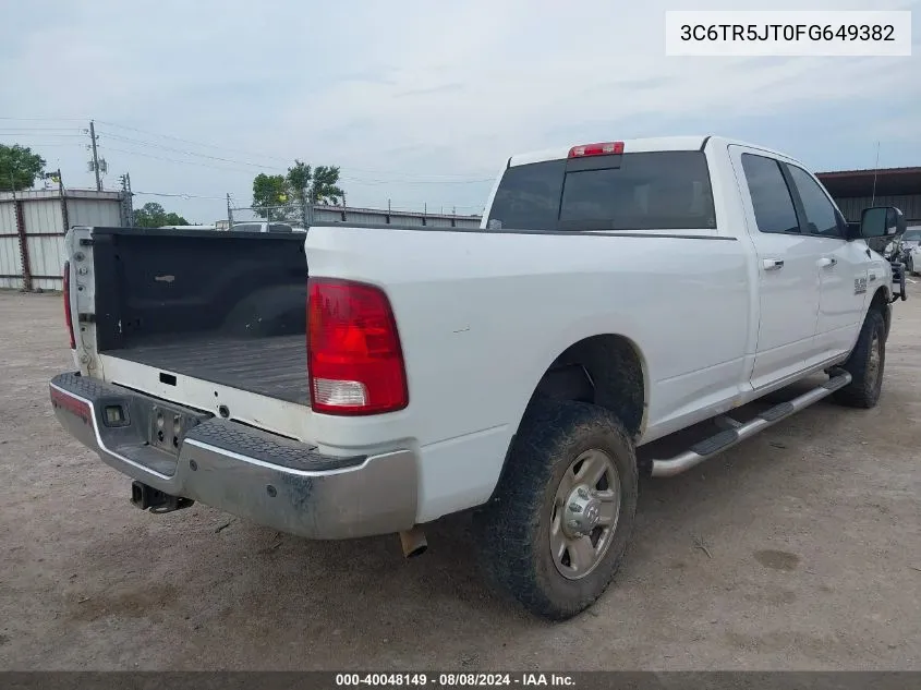 2015 Ram 2500 Slt VIN: 3C6TR5JT0FG649382 Lot: 40048149