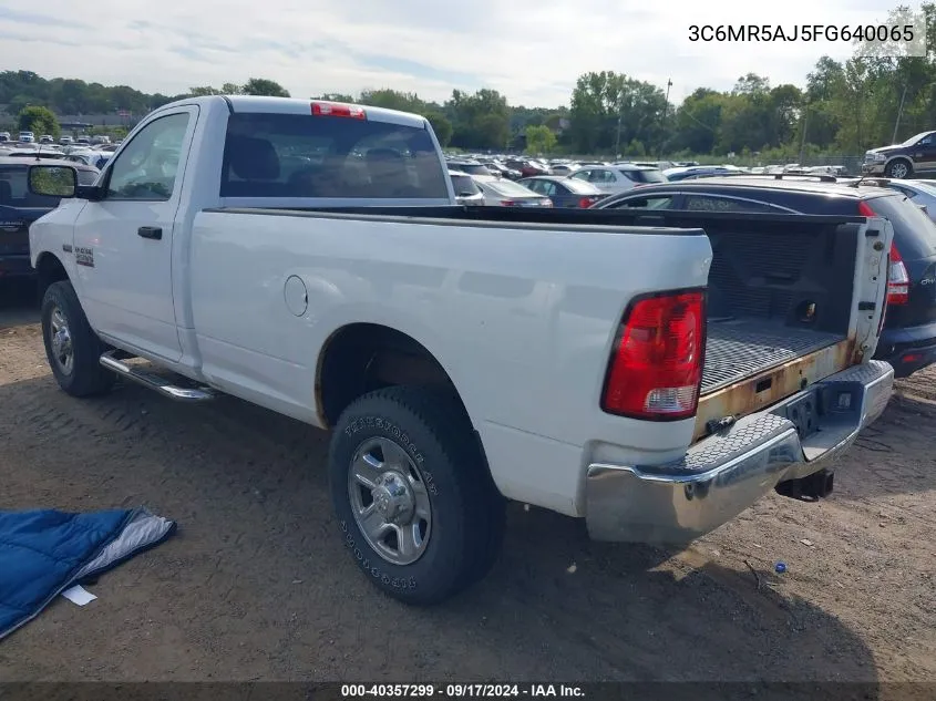 2015 Ram 2500 Tradesman VIN: 3C6MR5AJ5FG640065 Lot: 40357299