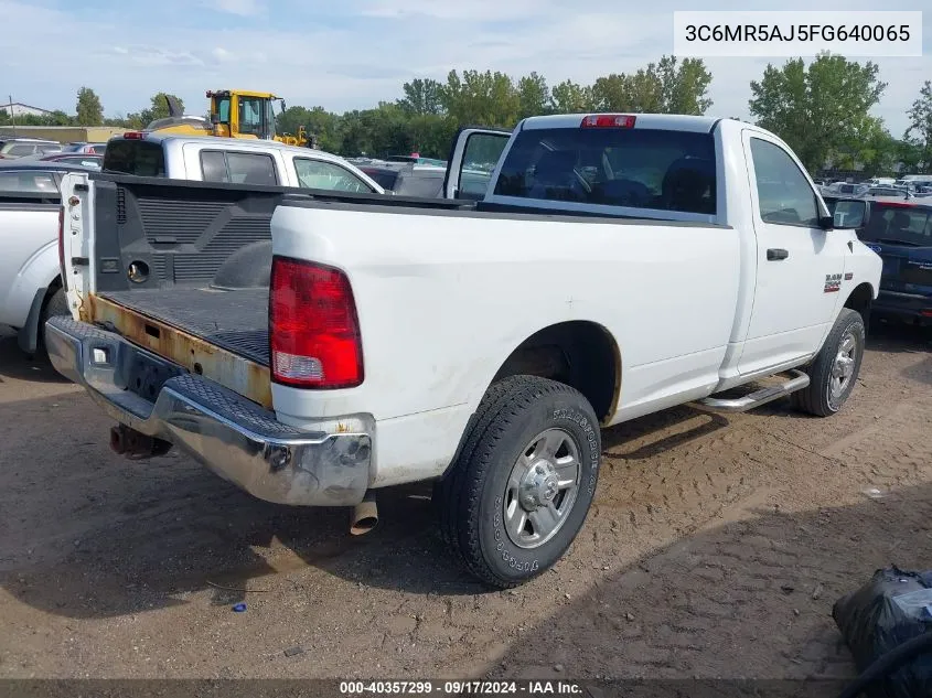 2015 Ram 2500 Tradesman VIN: 3C6MR5AJ5FG640065 Lot: 40357299