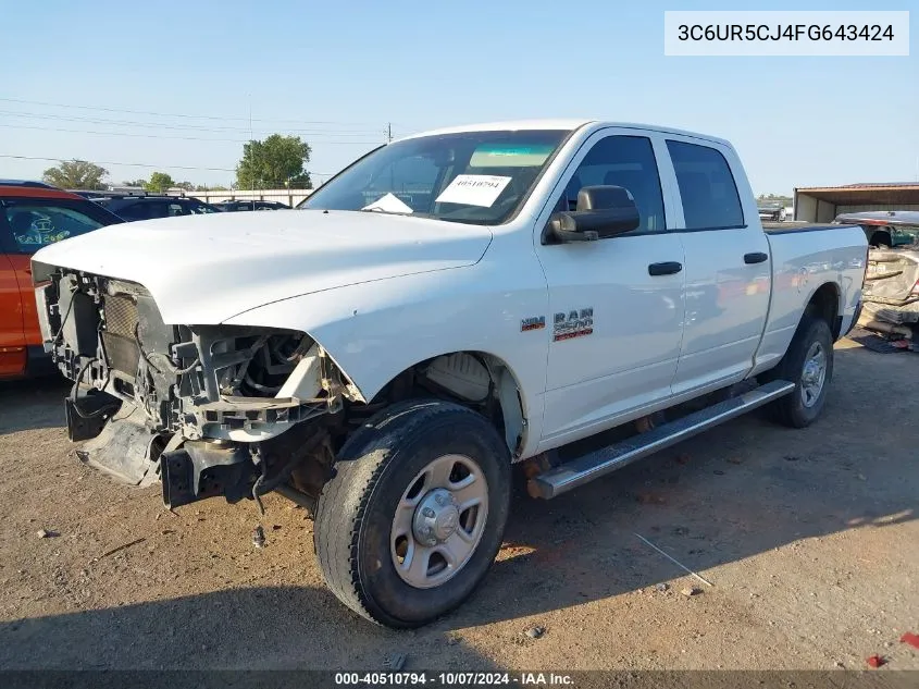 2015 Ram 2500 Tradesman VIN: 3C6UR5CJ4FG643424 Lot: 40510794