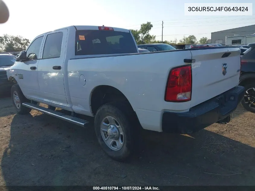 2015 Ram 2500 Tradesman VIN: 3C6UR5CJ4FG643424 Lot: 40510794