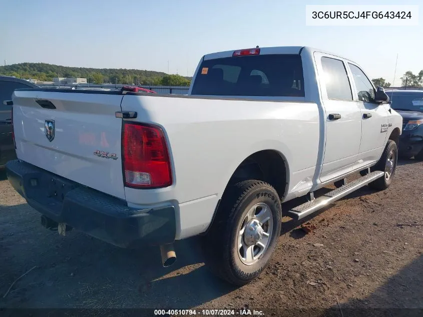 2015 Ram 2500 Tradesman VIN: 3C6UR5CJ4FG643424 Lot: 40510794