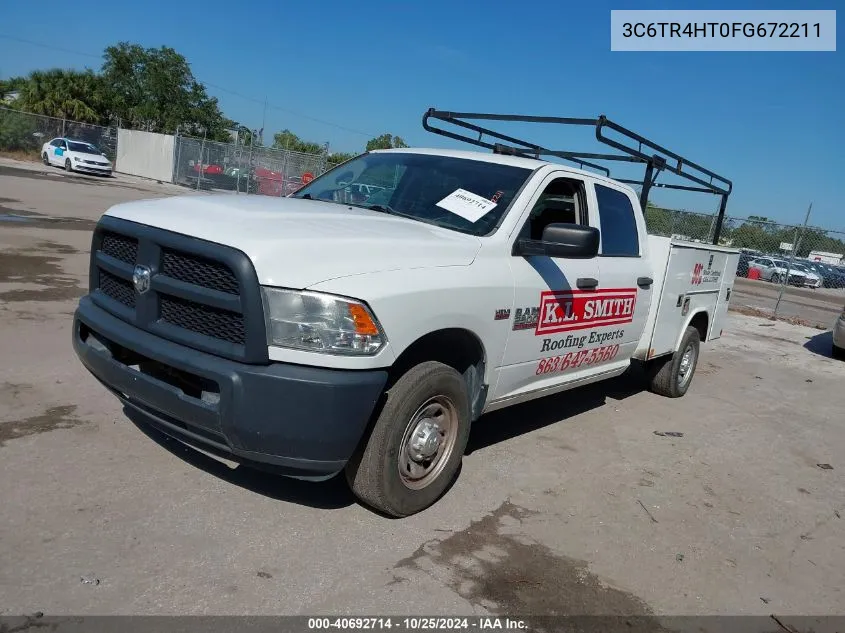 2015 Ram 2500 Tradesman VIN: 3C6TR4HT0FG672211 Lot: 40692714