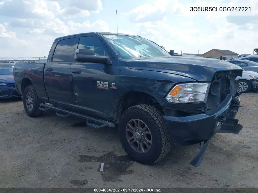 2016 Ram 2500 Tradesman VIN: 3C6UR5CL0GG247221 Lot: 40347252