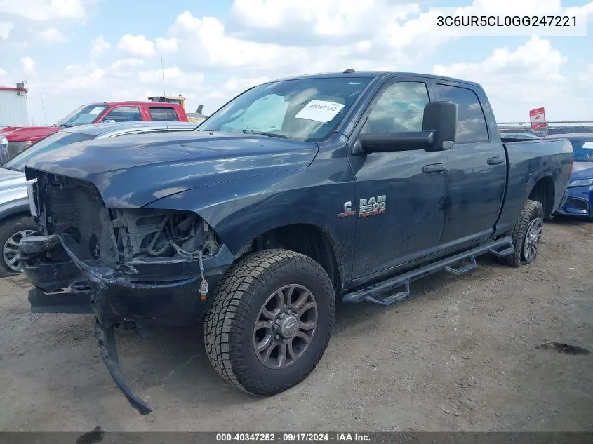 2016 Ram 2500 Tradesman VIN: 3C6UR5CL0GG247221 Lot: 40347252