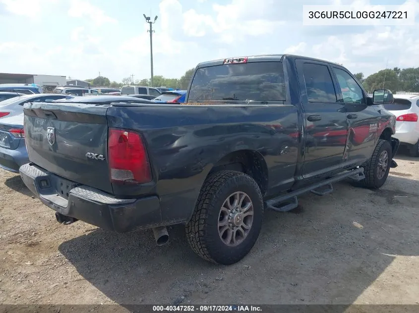 2016 Ram 2500 Tradesman VIN: 3C6UR5CL0GG247221 Lot: 40347252