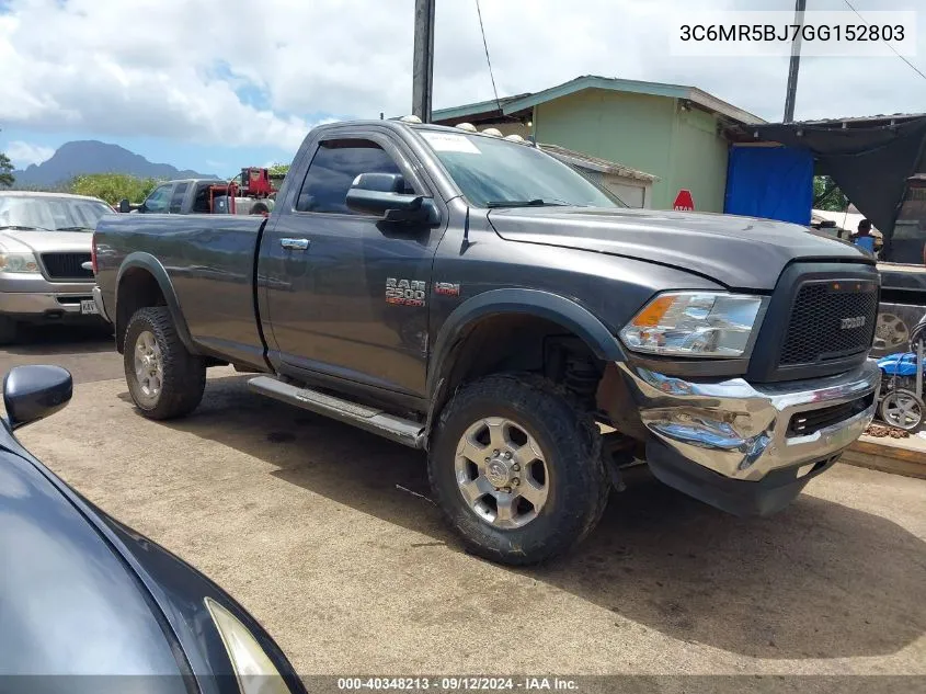 2016 Ram 2500 Slt VIN: 3C6MR5BJ7GG152803 Lot: 40348213