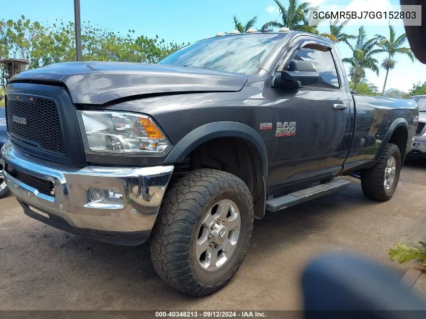 2016 Ram 2500 Slt VIN: 3C6MR5BJ7GG152803 Lot: 40348213