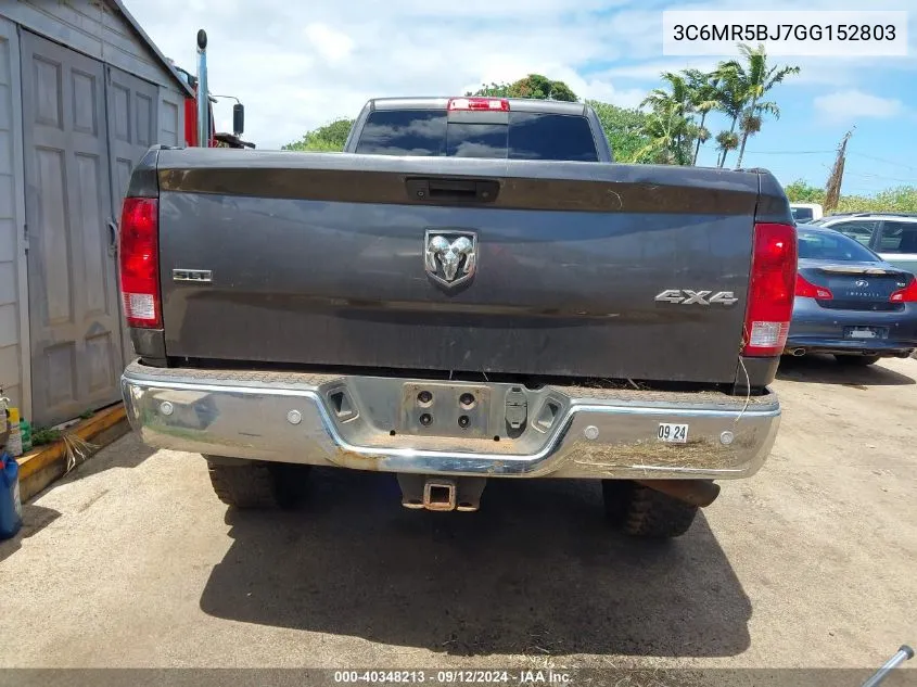 2016 Ram 2500 Slt VIN: 3C6MR5BJ7GG152803 Lot: 40348213