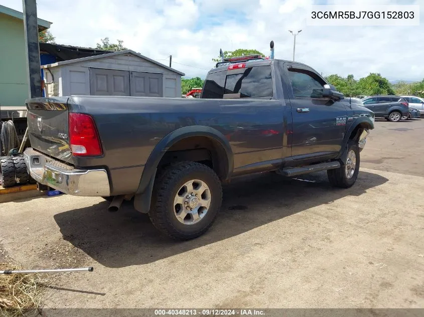 2016 Ram 2500 Slt VIN: 3C6MR5BJ7GG152803 Lot: 40348213