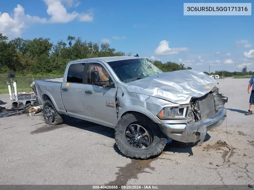 2016 Ram 2500 Outdoorsman VIN: 3C6UR5DL5GG171316 Lot: 40426585