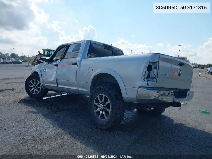 2016 Ram 2500 Outdoorsman VIN: 3C6UR5DL5GG171316 Lot: 40426585