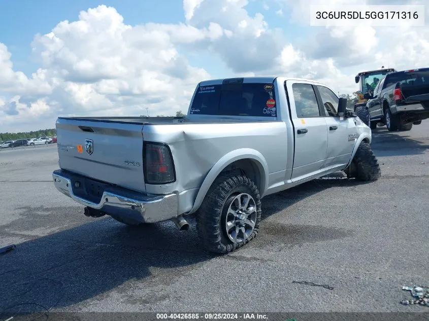 2016 Ram 2500 Outdoorsman VIN: 3C6UR5DL5GG171316 Lot: 40426585