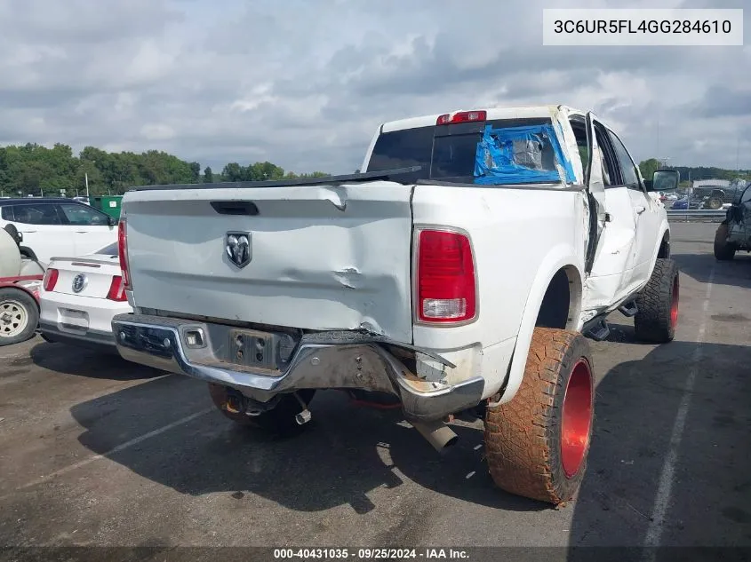 2016 Ram 2500 Laramie VIN: 3C6UR5FL4GG284610 Lot: 40431035