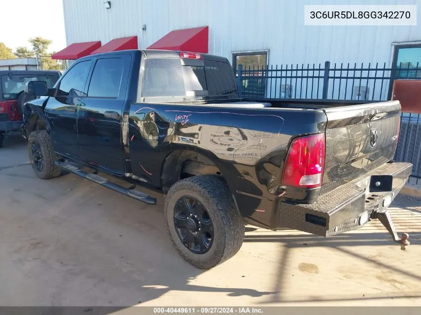 2016 Ram 2500 Lone Star VIN: 3C6UR5DL8GG342270 Lot: 40449611