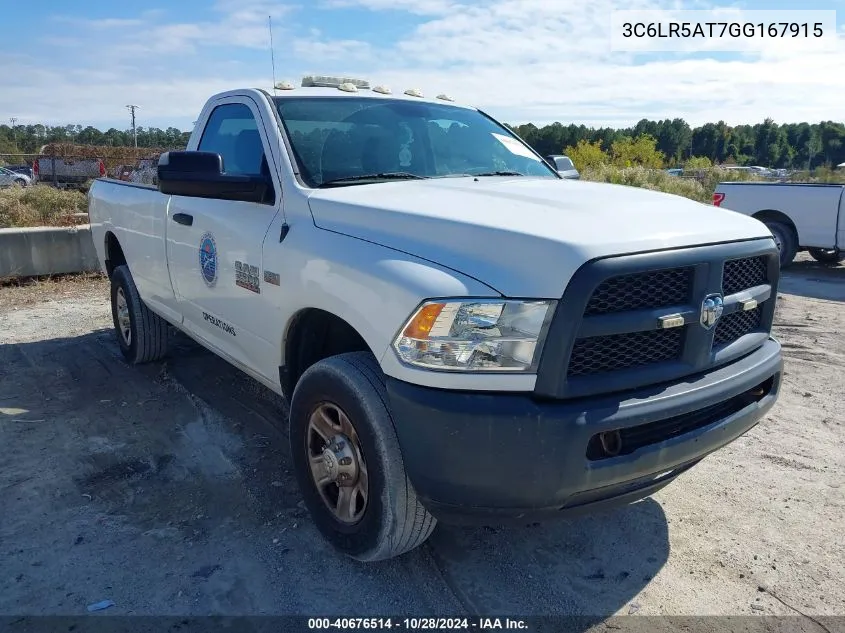 2016 Ram 2500 Tradesman VIN: 3C6LR5AT7GG167915 Lot: 40676514