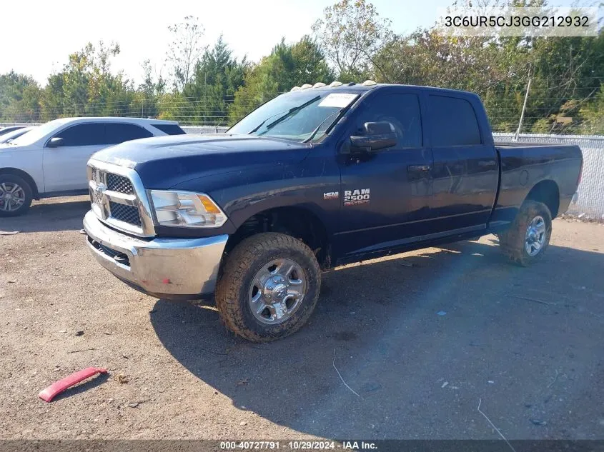 3C6UR5CJ3GG212932 2016 Ram 2500 Tradesman