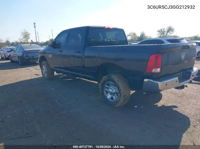 3C6UR5CJ3GG212932 2016 Ram 2500 Tradesman