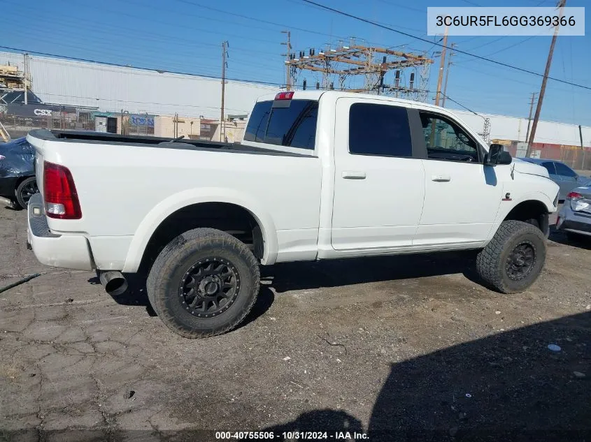 2016 Ram 2500 Laramie VIN: 3C6UR5FL6GG369366 Lot: 40755506