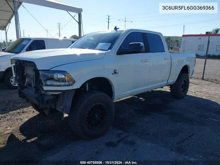 2016 Ram 2500 Laramie VIN: 3C6UR5FL6GG369366 Lot: 40755506