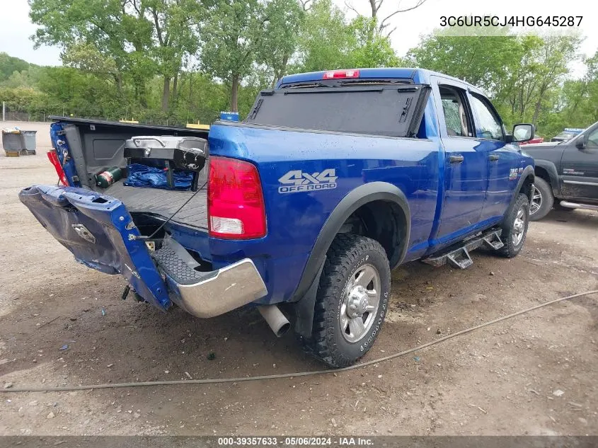 3C6UR5CJ4HG645287 2017 Ram 2500 Tradesman 4X4 6'4 Box