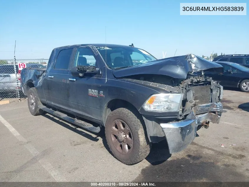 2017 Ram 2500 Slt Mega Cab 4X2 6'4 Box VIN: 3C6UR4MLXHG583839 Lot: 40200310