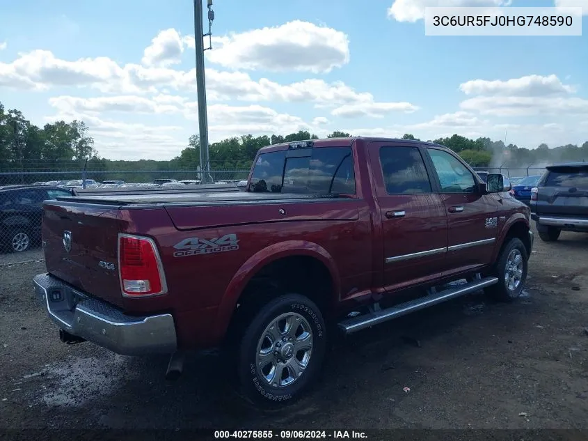 3C6UR5FJ0HG748590 2017 Ram 2500 Laramie 4X4 6'4 Box