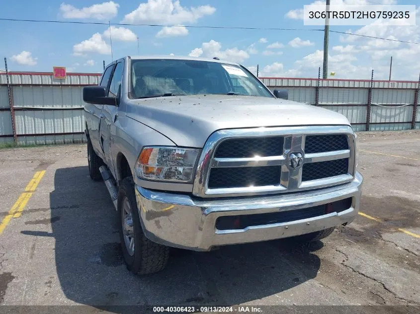 3C6TR5DT2HG759235 2017 Ram 2500 Slt 4X4 6'4 Box