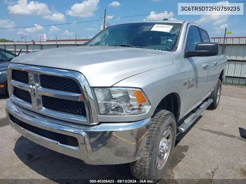 2017 Ram 2500 Slt 4X4 6'4 Box VIN: 3C6TR5DT2HG759235 Lot: 40306423