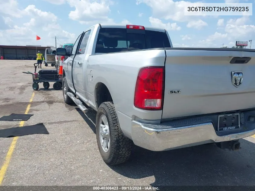 3C6TR5DT2HG759235 2017 Ram 2500 Slt 4X4 6'4 Box