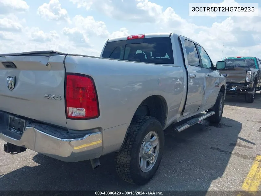 3C6TR5DT2HG759235 2017 Ram 2500 Slt 4X4 6'4 Box