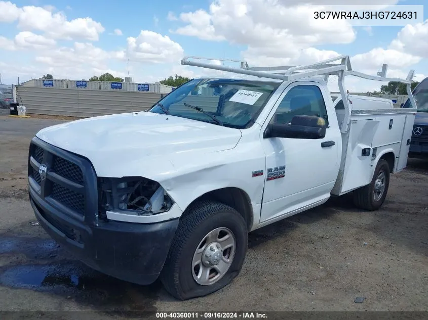 2017 Ram 2500 Tradesman Regular Cab 4X2 8' Box VIN: 3C7WR4AJ3HG724631 Lot: 40360011