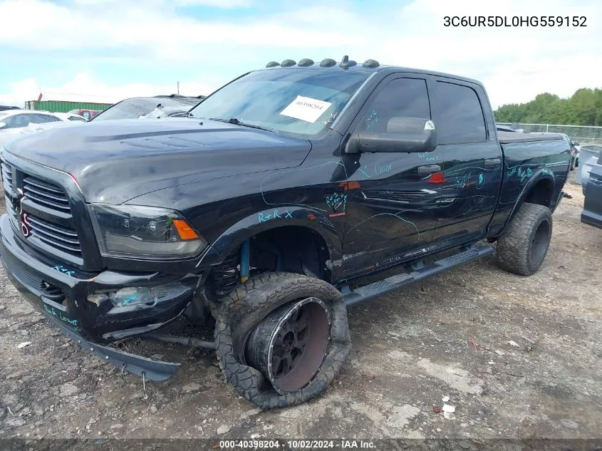 2017 Ram 2500 Big Horn 4X4 6'4 Box VIN: 3C6UR5DL0HG559152 Lot: 40398204