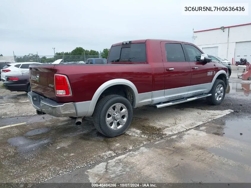 2017 Ram 2500 Laramie Mega Cab 4X4 6'4 Box VIN: 3C6UR5NL7HG636436 Lot: 40484286