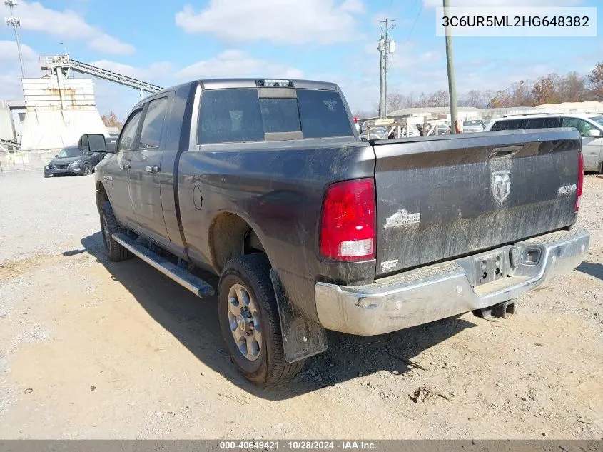 2017 Ram 2500 Big Horn Mega Cab 4X4 6'4 Box VIN: 3C6UR5ML2HG648382 Lot: 40649421