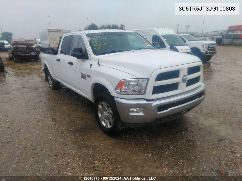 3C6TR5JT3JG100803 2018 Ram 2500 Slt