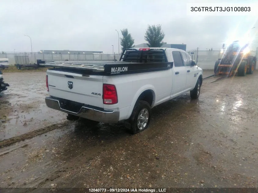 3C6TR5JT3JG100803 2018 Ram 2500 Slt