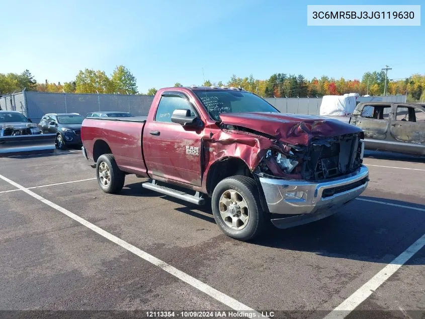 2018 Ram 2500 Slt VIN: 3C6MR5BJ3JG119630 Lot: 12113354