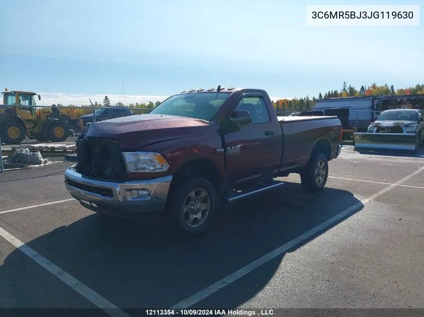 2018 Ram 2500 Slt VIN: 3C6MR5BJ3JG119630 Lot: 12113354